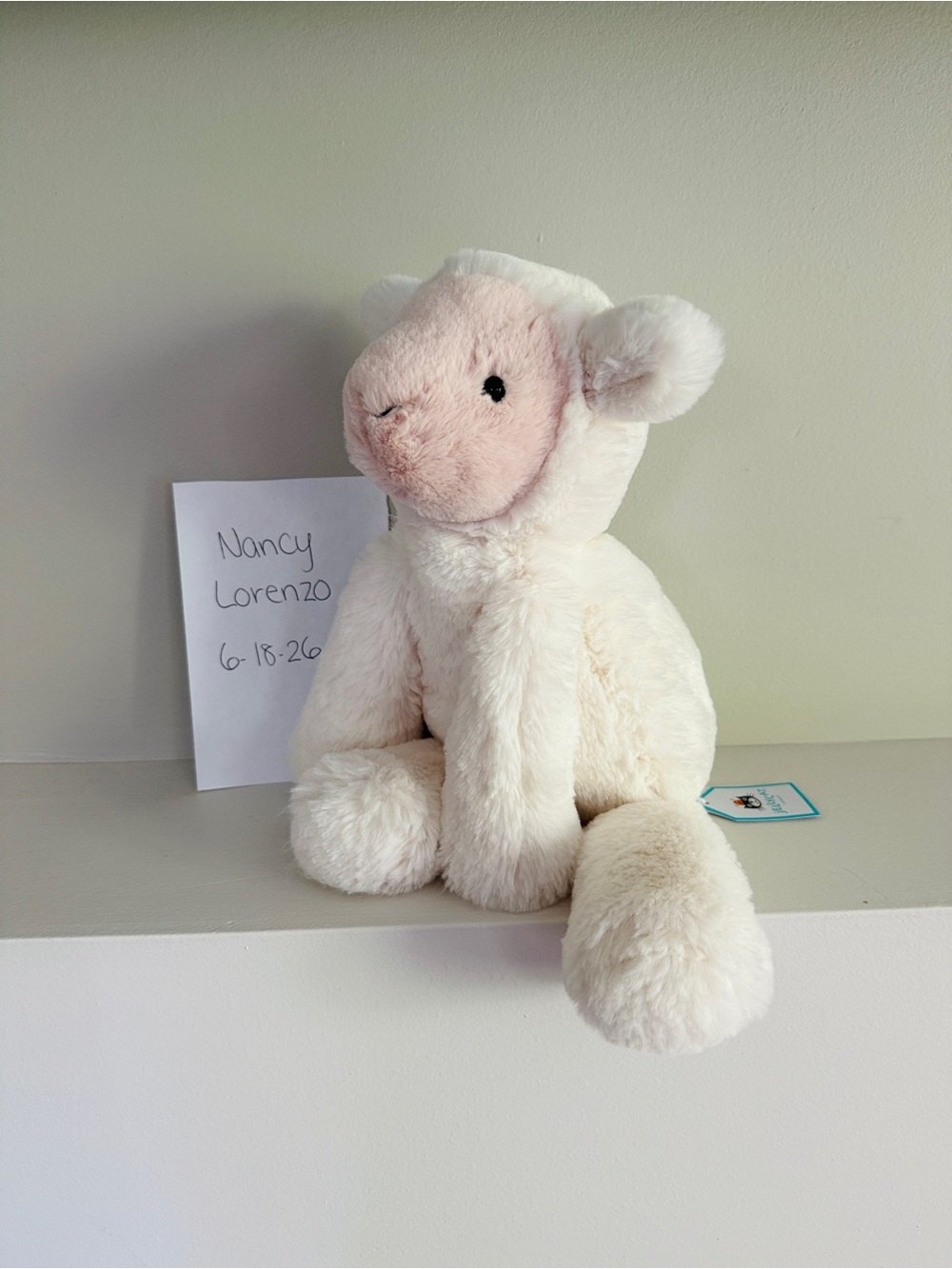 Jellycat smudge lamb
